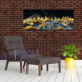 Tablou - Munții aurii (120x50 cm)