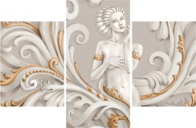 Tablou - Imagine a zeiței într-un fundal ornamental (90x60 cm)