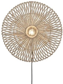 Aplica de perete eco din ratan Zanzibar flat 55cm L, white