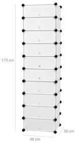 Raft modular cu sertare BOXIFY, alb