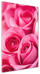 Pictura pe sticlă acrilică Trandafiri roz