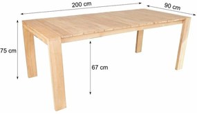 Masă grădină Haffo (pentru 8 persoane) (natural). 1100212