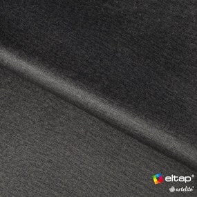 Pat matrimonial gri tapițat cu spațiu de depozitare cu somieră 140x200 cm Plissa – ELTAP