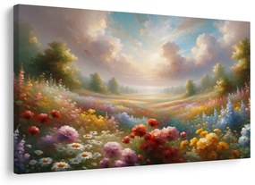 Tablou câmp romantic cu flori