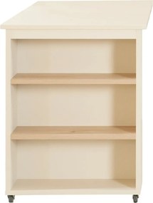 Pat pentru copii bej înalt cu spațiu de depozitare fără somieră 90x200 cm Studio – Roba