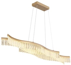 Lustra suspendata, Metal Auriu Mat, Cristale Acrilice, JULIET 67348HG GL