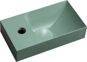Chiuvetă mică pentru WC verde-mentă din beton 31x17 cm Piccolino – Sapho