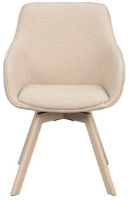 Set de scaune de sufragerie bej 2 buc. tapițat Alison – Rowico