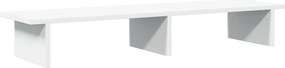 vidaXL Suport monitor, alb, 100x27x15 cm, lemn prelucrat