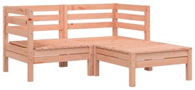 838024 vidaXL Canapea de grădină cu 2 locuri/taburet, lemn masiv douglas