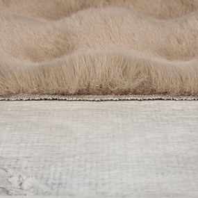 Blană maro sintetică 180x290 cm Waffle Faux Fur – Flair Rugs