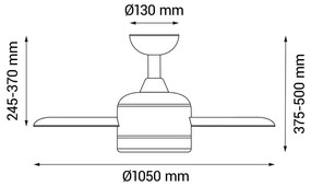 Plafonieră în culoare naturală deschisă cu temporizator/cu ventilator ø 13 cm Achilia – SULION