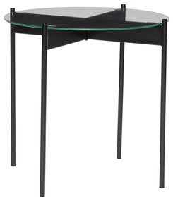 Măsuță auxiliară rotundă cu blat din sticlă ø 45 cm Beam – Hübsch