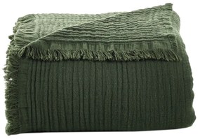 Cuvertură verde-închis din muselină 200x250 cm – Mijolnir