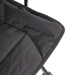 Leziter XL scaun de pescuit cu braț și suport pentru pahare negru