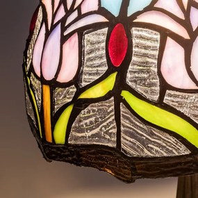 Lampă de masă Tiffany din vitralii LORAS 1xE14/40W/230V - Brilagi