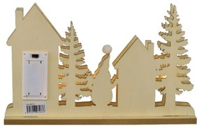 Decorațiuni luminoase de Crăciun, căsuțe, 28 x17,5 x 5 cm, LED