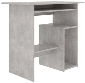 801368 vidaXL Birou, gri beton, 80x45x74 cm, lemn prelucrat