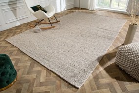 Covor WOOL XXL 350x240cm gri argintiu din lana