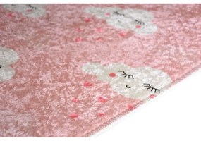 Covor pentru copii roz deschis lavabil 80x120 cm Pink Clouds – Vitaus