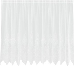 vidaXL Cortină din Dantelă cu perdele Alb 140 x 300 cm Poliester