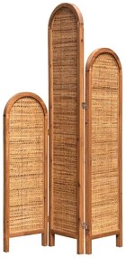 Paravan decorativ, din rattan si lemn de pin, Namaste