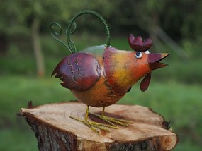 Figurina metal Watering can chicken