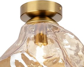 Plafonieră CRISTAL 1xE14/15W/230V alamă/bej fumuriu