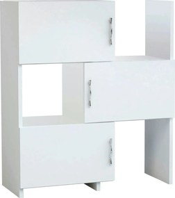 Dulap baie ANNA, alb, PAL melaminat, cu 3 usi, 65x32x90 cm
