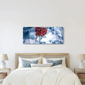 Tablou - detailu zmeură în apă (120x50 cm)