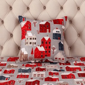 Husa de perna din microfibra WINTER COTTAGE 45x45 cm, gri