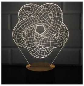 Lampa 3D LED - Spirala Torus -neagra
