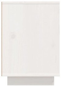 Noptiere, 2 buc., alb, 50x34x50 cm, lemn masiv de pin