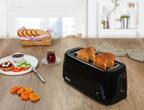 Prajitor paine dublu Zilan ZLN2713, Negru, 1400W, 5 grade rumenire si functii multiple