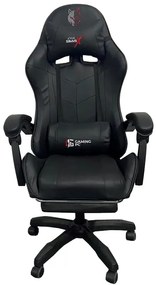 JAKS SCAUN GAMING REGLABIL ECO PIELE NEGRU FG-02