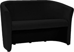Canapea TM-2, negru, piele ecologica, 126x60x76 cm