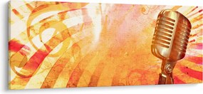 Tablou - Microfon retro (120x50 cm)