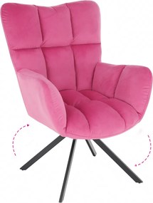 Scaun de design, ţesătură roz, KOMODO