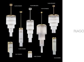 Lustra design LUX diametru 45cm din alama decorata cu sticla Filago