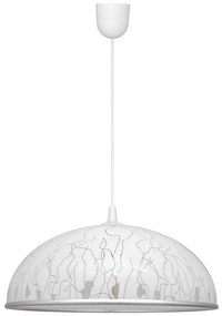 Lustră pe lanț CIRCLE 1xE27/15W/230V albă