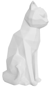 Statuetă PT LIVING Origami Cat, înălțime 29,5 cm, alb mat