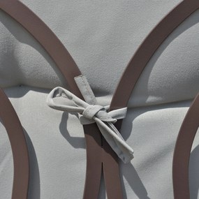 Outsunny Balansoar pentru 3 Persoane cu Acoperiș Reglabil și Suporturi Laterale, Gri Deschis | Aosom Romania