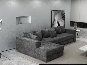 Colțar extensibil dumonde cu ladă de depozitare si sezut confortabil din spuma high-density, Gloria Euphoria Black 320x183 cm
