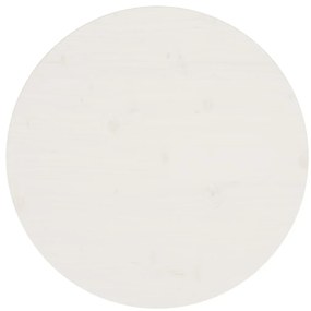 813654 vidaXL Blat de masă, alb, Ø60x2,5 cm, lemn masiv de pin