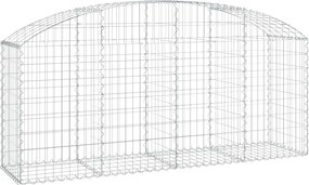 vidaXL Coș gabion arcuit 200x50x80/100 cm fier galvanizat