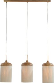 Lustră în culoare naturală cu abajur textil Dania – Light &amp; Living