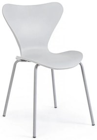 Set 4 scaune de bucatarie, gri deschis, Tessa, Bizzotto