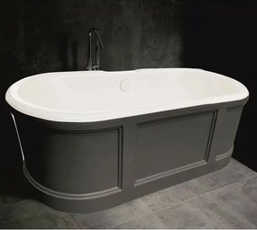 Cada freestanding Inter Ceramic acril alb-gri 170x75 cm