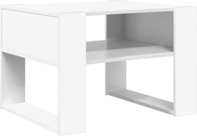 vidaXL Masă de cafea cu depozitare Alb 66 x 53 x 45 cm Lemn compozit