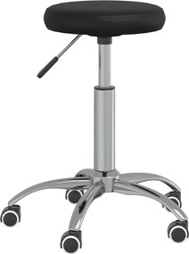 vidaXL Scaun de birou pivotant, negru, piele ecologică